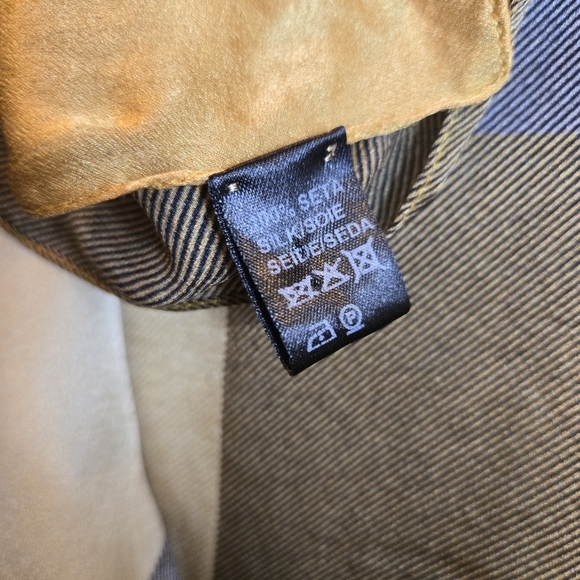 Burberry Yellow Silk Lightweight Mega check plaid scarf - Picture 7 of 10